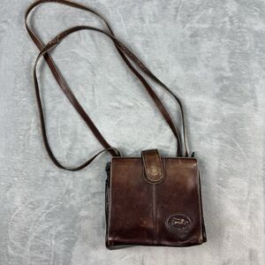 Vintage American Angel Genuine Leather Brown Crossbody Shoulder Bag